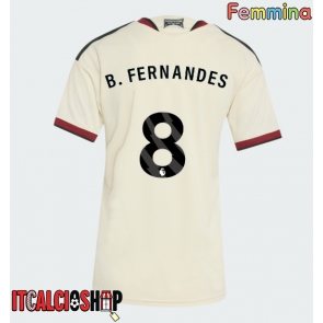 Manchester United Bruno Fernandes #8 Terza Maglia Femmina 2026-27 Manica Corta